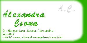 alexandra csoma business card